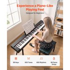 Uimoso Digital Piano 88-key Semi-weighted Keyboard Withstand 600 Tones   Rhythms
