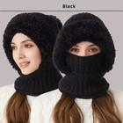 3 In 1 Womens Knit Beanie Hat Fleece Lined Winter Scarf Mask Set Snow Caps Gifts