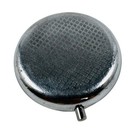 Michelangelo David Statue Round Metal Pill Box Silver Tone Renaissance Eclectic
