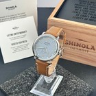 Shinola Runwell 41mm Slate Blue Dial Tan Leather Strap Quartz Men s Watch
