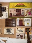 Vintage Dollhouse Miniatures Lot  Real Wood  Furniture 