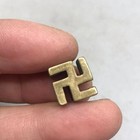 Vintage Buddhist Swastika Brass Pendant Lucky Amulet Religious Jewelry Accessory