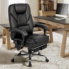 Massage Office Chair With Foot Rest  6-point Vibration And Heat Ergonomic
