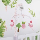 Nojo Tropical Flamingo Nursery Crib Musical Mobile With Plush Pink Flamingos    
