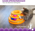 Tower Of Tracks Interactive 3-tier Cat Toy Interactive Cat Feather Toys