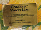 Vtg Sealed 1970s Current Wrap-ups Gift Wrap   Cards Butterfly Floral Yellow