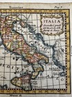 Italy Italia 1788 Rare Italian Miniature Hand Colored Engraved Map Not In Borri