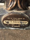 Vintage Banthrico Inc   Metal  Indian Head  Coin Bank Santa Fe Federal Savings