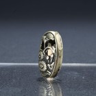 Metal Ojime Chrysanthemum Openwork Japanese Antique Style