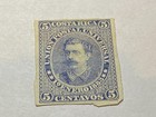 Rare Costa Rica Stamp 1883 Cut Square 5 Centavos Bernardo Alfaro Blue Mh