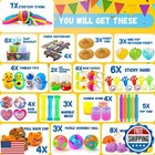 70 Pcs Party Favors For Kids 3-5 4-8 8-12 Treasure Chest Carnival Prizes Box 