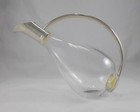 Rare Elegant Decanter For Red Wine Made Of Glass With 925 Sterling Silver