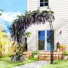 7 3ft Steel Garden Arch Trellis  Flower Arch Wedding Arch For Outdoor Black