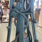 Vintage 13  Japanese Pagoda Dragonfly Dragon Cast Iron Hanging Hand Candle Lamp