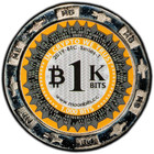 Rare 2019 Unredeemed Moonbits T-series Bit Coin Poker Chip   001 Btc     pcgs Ms67