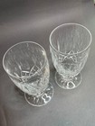 2 Waterford Crystal Lismore Footed Iced Tea Glasses 6 1 4  X 2 7 8  Excellent Uc