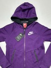 New Nike Girls Sportswear Tech Fleece Hooded Sweatshirt Purple Large 859993 543