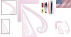 Acrylic Sewing Ruler Set - Precision French Curve   Hip Curve Rulers  3 Pcs 