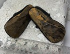 Antique Victorian Childs Black Leather Shoe Pair Buttons Doll Early 1900   s Vtg