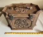 Vintage Max Klein Sc-2015 Ornate Faux Wood Plastic Sewing Box W  Tray