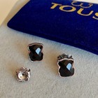 Tous Bear Shaped Earrings Silver Tone 1cm Cute Minimalist Design Elegant D885