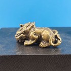 Vintage Solid Brass Pixiu Pendant  Chinese Feng Shui Lucky Charm Collectible