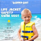 Trc Recreation Super Soft Life Jacket Swim Safety Vest  Medium  Yellow open Box 