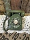 Vintage 1968 Western Electric 500 Rotary Phone Olive Green Bell System