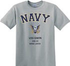 Uss Lindsey  dm-32  Mine Layer navy Eagle t-shirt officially Licensed