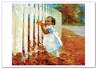 Lovely Children-flowers Of Life Pretty Girl Kids Art New Modern Postcard