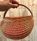 Vintage Basket Appalachian Egg Gathering Buttocks Hand Made Country Primitive