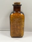Antique Apothecary H K Mulford Co  Amber Glass Bottle Original Paper Label Cork