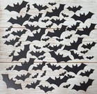 Flying Black Bats Cutouts Confetti Fall Decor - 200 Pieces Cutouts Mixed Sizes