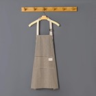 2pcs Bib Aprons Adjustable Cotton Linen Kitchen Chef With Pockets