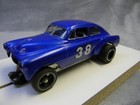 1 32 Scale 1952 Life Like Chevy Deluxe 2dr Custom Blue Slot Car W revell Chassis