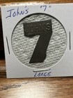 John   s    7    Embossed Tin Tobacco Tag  large Version 