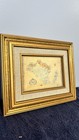 Turks And Caicos Islands Framed Island Map  Antique Style  Gold Frame  10x8 