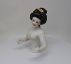 Art Nouveau Style Half Doll Figurine Marchioness Sexy Half Doll Pincushion Arms