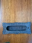 Antique Victorian Solid Cast Iron Swing Door  letters  Mail Slot - Ds31