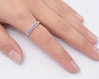 Stackable Blue Cz Unique Ring New  925 Sterling Silver Band Sizes 4-10