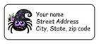 30 Halloween Personalized Return Address Labels Stickers Tags Spider