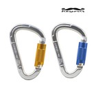 4pack-25kn Aluminum Carabiner Clip Spring Snap Hook Auto Locking Rock Climbing