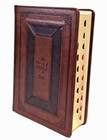 The Holy Bible Kjv  Study Bible Toffee- Burgandy Thumb Indexed