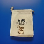 Coach 1635 Signature  C  Brass Gold Bag Charm Key Ring New Nwt