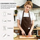 Kitchen Apron  Chef Aprons For Men Women With 5 Pockets  Adjustable Bib Baris   
