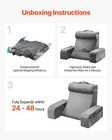 Reading Pillow Backrest Support Pillow With Removable   3 Pockets Headrest