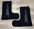 Lucchese Bootmaker Boot Covers Socks Knit  Storage Travel Bags Dark Navy   Gray