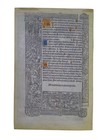 Printed Book Of Hours Leaf Illuminated Miniature Crucifixion Of Christ C 1509