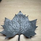 Vintage Don Drumm Akron Artist Signed Large Maple Leaf Dish Pewter - Nice