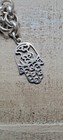 Tous 925 Silver 1ra Ley With Tous Hamsa    hand Charm 8 Inches Long But Adjustable